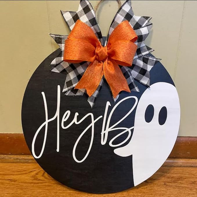 Halloween Stencils for Painting on Wood 12inch Round Halloween Stencil Hocus Pocus Ghost Templates for Wood Fabrics Door Wreath DIY Crafts Decor