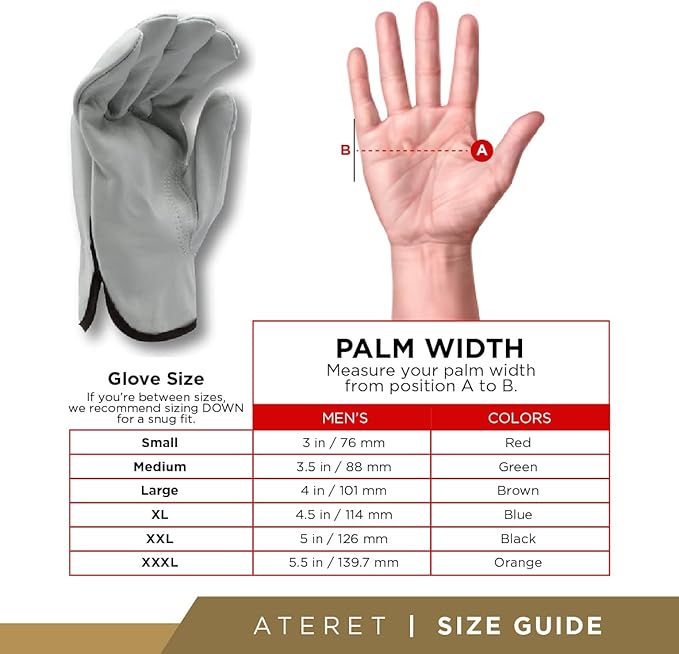 ATERET 36 Pairs Large Heavy Duty Durable Cowhide Leather Work Gloves I Driver Gloves for Truck Driving, Warehouse, Gardening, Farming