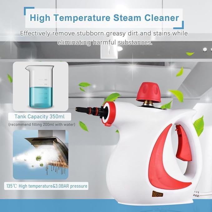 Laytic Steammaster Pro, Laytic Handheld Steam Cleaner, 10 In 1 Handheld Pressure Multi Purpose Cleaner Home Use (Gray)