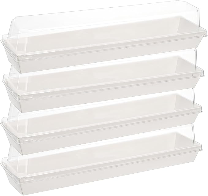 Dicunoy 50 Pack Strawberry Boxes with Clear Lids, 11" Macaron Box with Ribbon and Stickers, Chocolate Covered Strawberries Package Boxes for Cookies, Cocoa Bomb, Truffles, Valentine's Day, Christmas