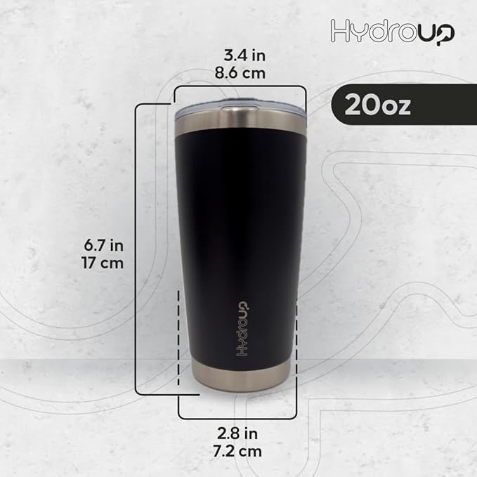 20 oz Tumbler Cup | Stainless Steel Insulated Coffee Mug with Lid | Coffee Travel Mug & Iced Coffee Cup | Leakproof Coffee Tumbler | BPA-Free Insulated Tumblers