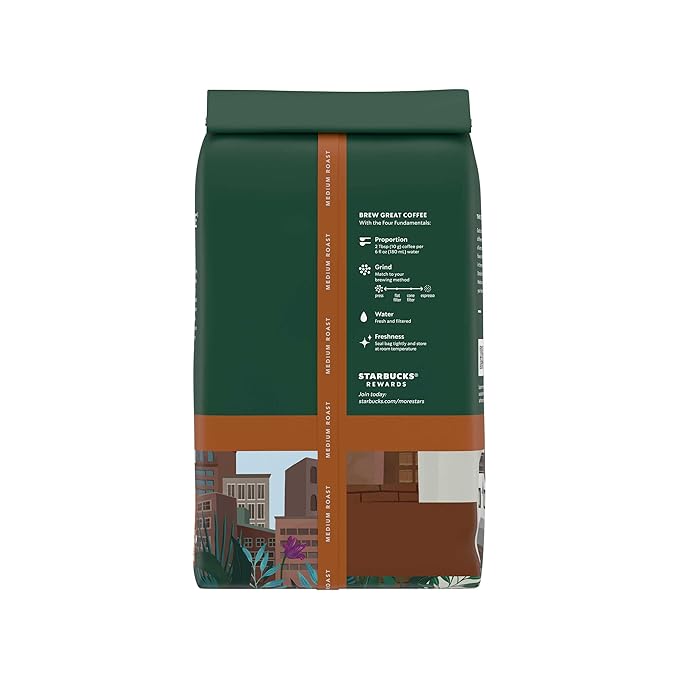 Starbucks Whole Bean Coffee, Medium Roast Coffee, Pike Place Roast, 100% Arabica, 1 bag (12 oz)