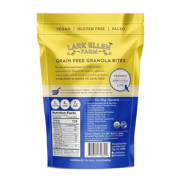 LARK ELLEN FARM Organic Lemon Blueberry Granola, 8 OZ