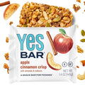 The YES Bar Apple Cinnamon Crisp – Plant Based Protein, Decadent Snack Bar – Vegan, Paleo, Gluten Free, Dairy Free, Low Sugar, Healthy Snack, Breakfast, Low Carb, Keto Friendly (1.4 oz Bar)