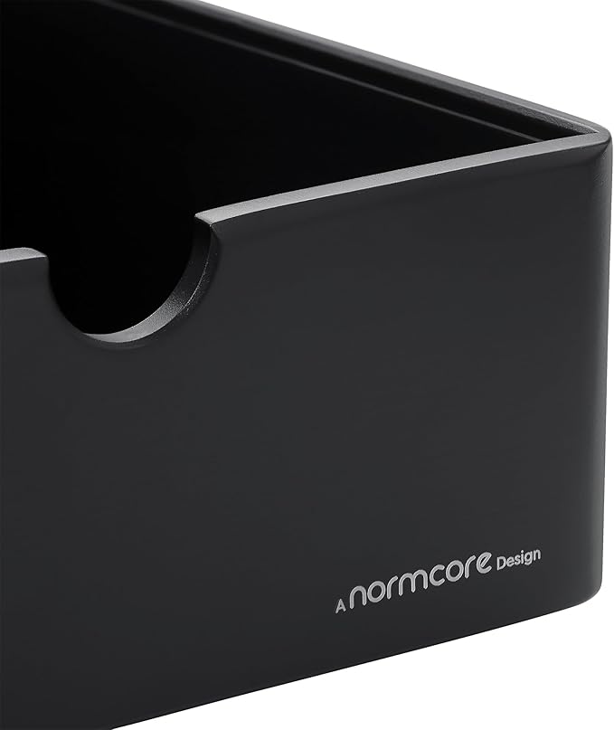 Normcore Compact Espresso Knock Box, Metal Coffee Knock Box, Heavy-Duty Knockbox, Anodized Aluminum, Espresso Accessories for Coffee Grounds, Black