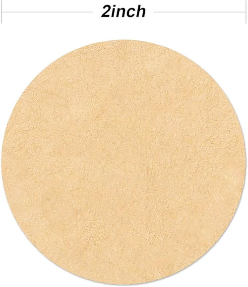 2 Inch Natural Brown Kraft Stickers (500 Per Roll), Round Blank Labels for Jars and Lid, Permanent Adhesive Kraft Stickers, Mason Jar Bottle Canning Labels