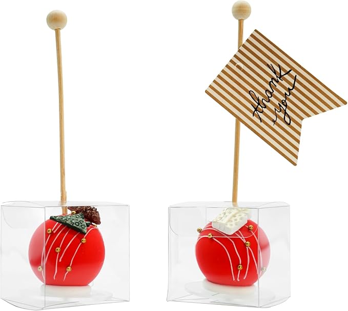 100pcs 2x2x2 Inch Clear Cake Pop Boxes with Hole Top Clear Favor Boxes Macaron Box Clear Treat Box for Birthday Wedding Party