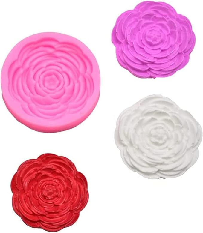 9 Pcs Flowers Fondant Molds Silicone Molds for Cupcake Dessert Chocolate Jelly Cookie Decor, Jewelry, Pastry, Chocolate,Handmade Soap Mould Candy Making