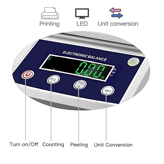 Hochice High Precision Lab Gram Counting Scale Scientific Analytical Laboratory Balance Digital Electronic Scale Jewelry Scales 1000gx0.01g Accurate with RS232 Port