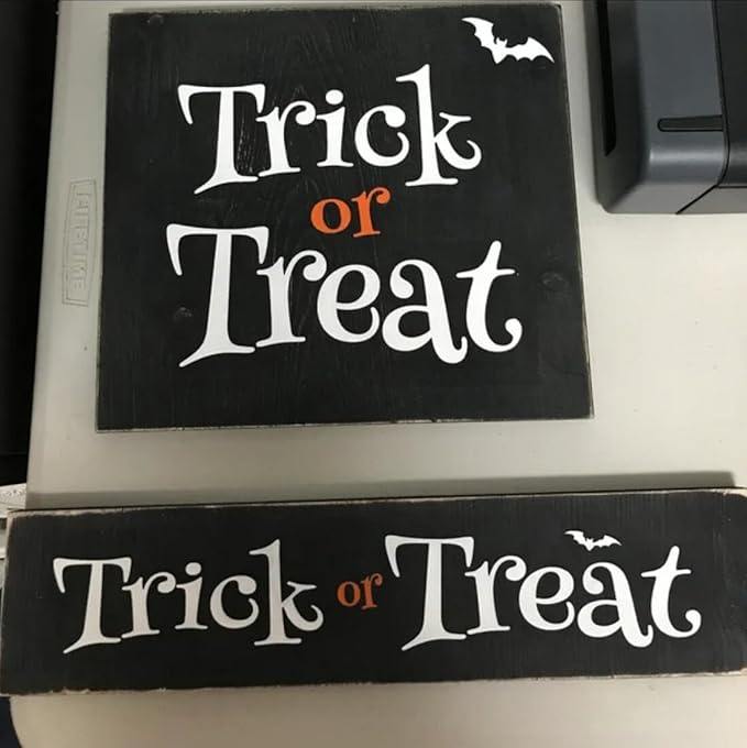 Halloween Stencils for Painting on Wood 12”x8” Large Halloween Stencil Boo Trick or Treat Bats Hocus Pocus Stencils for Door Mats Wood Sign T-Shirt Decor