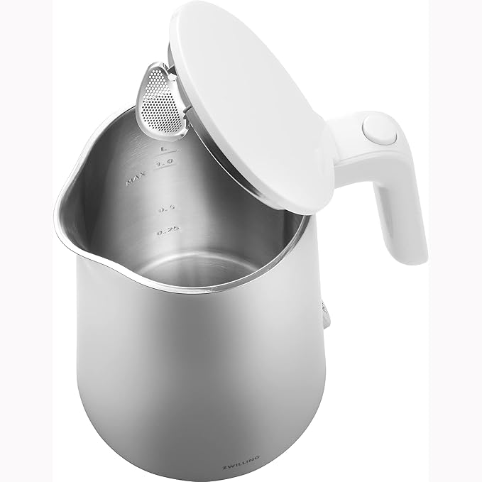 ZWILLING Enfinigy Cool Touch 1-Liter Electric Kettle, Cordless Tea Kettle & Hot Water - Silver