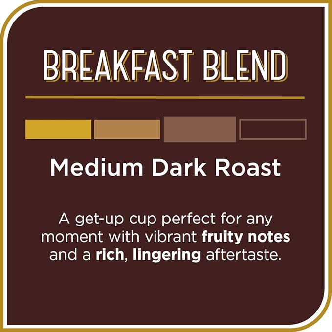 Don Francisco's Breakfast Blend Coffee - 12 K-Cup Compatible Single-Serve Pods - 100% Arabica - Fruity Aroma, Rich Flavor - Recyclable through TerraCycle - Compatible with Keurig Brewers