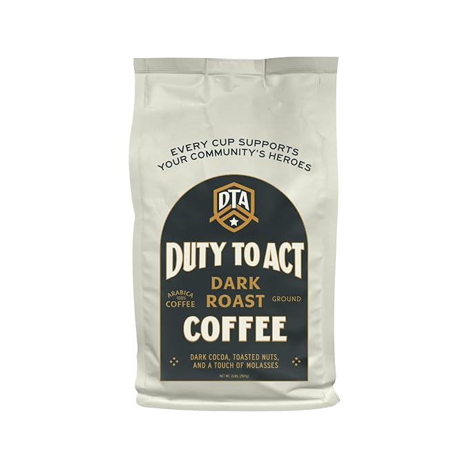 Duty to Act Dark Roast Ground Coffee, 2 lbs (Pack of 6)