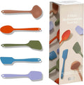 GIR: Get It Right Spatula Set for Cooking - 5-Piece Mediterranean Color - Heat Resistant to 425°F & No-Scratch on Nonstick Cookware - Dishwasher-Friendly Cooking Utensils & Silicone Spatulas