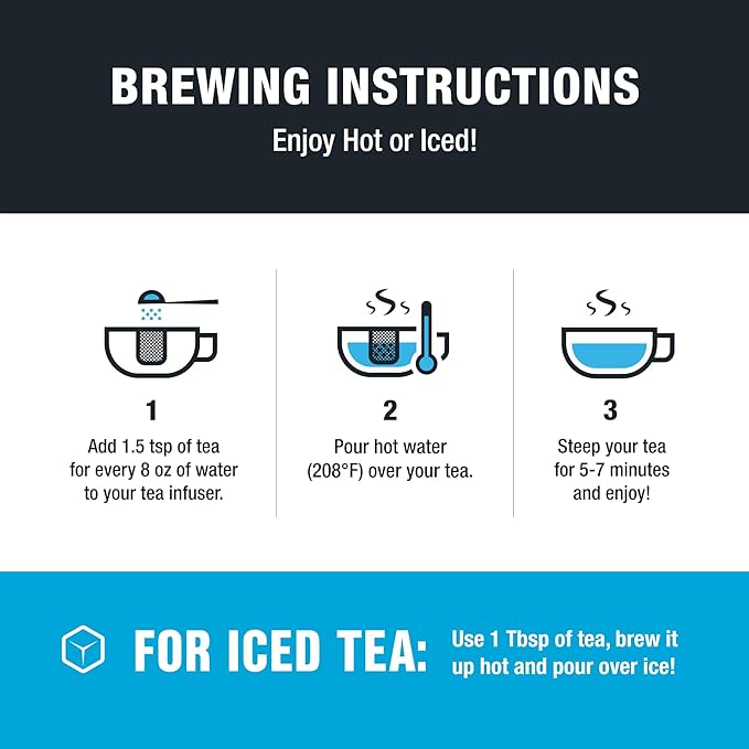 Tiesta Tea - Lavender Chamomile Herbal Tea, Loose Leaf, Calming Blend with Chamomile and Lavender, Caffeine-Free Herbal, Great for Hot or Iced Brews, Resealable Bulk Pouch, 200 Cups, 8 Ounce