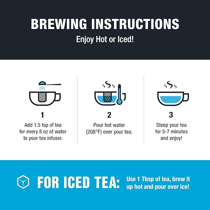 Tiesta Tea - Lemon Ginger Turmeric, Loose Leaf, Lemon Ginger Herbal Tea, Premium Blend, Non Caffeinated Herbal, Make Hot or Iced Brews Up to 25 Cups, 2.5 Ounce Resealable Pouch