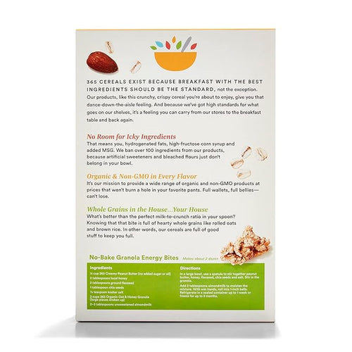 365 by Whole Foods Market, Organic Granola Oat And Honey, 17 Ounce (Pack of 2)