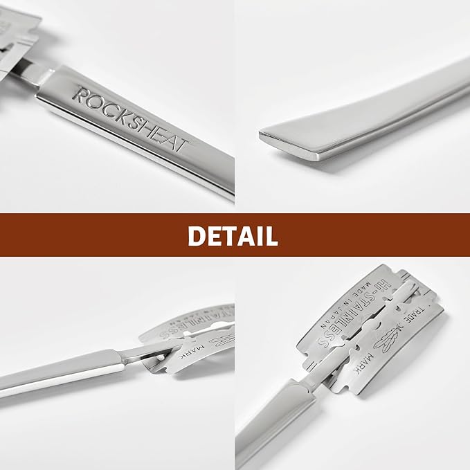 Bread Lame Dough Scoring Tool, Stainless Steel Scoring Knife with 5 Feather Blades, Sourdough Scoring Tool for Bread Baking, Baking Tool for Baking Beginners