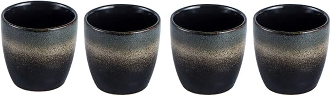 Ceramic Tea Cup, Kung Fu Tea set, Coffee Cup, Yerba Mate Set 4-piece companion cup set (Gradient color)