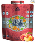 Lt. Blender's Peach Margarita in a Bag - Peach Margarita Mix - Each Bag Makes 1/2 Gallon - Non-GMO Cocktail Mix - No Blender Needed - Add Liquor, Wine or as a Mocktail (Pack of 3)
