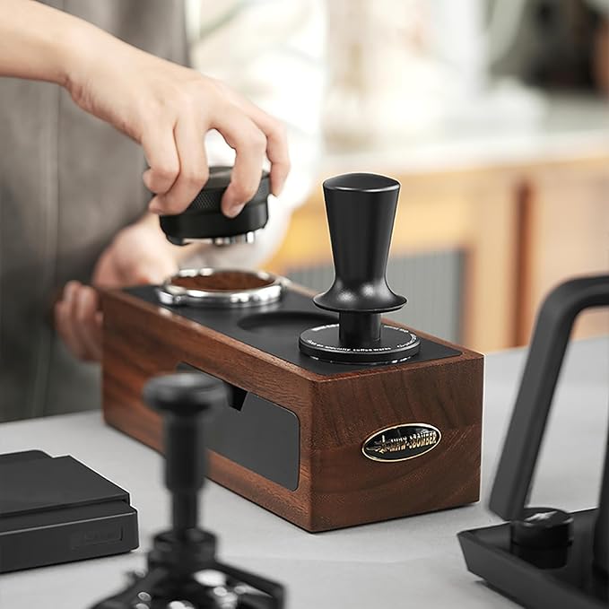MHW-3BOMBER 51mm Coffee Tamper, Espresso Daul Spring Loaded Tamper with Ripple Base, Coffee Hand Tampers fit 51mm Portafilter, Self Leveling Espresso Machine Tampers for Barista,T5999-OS