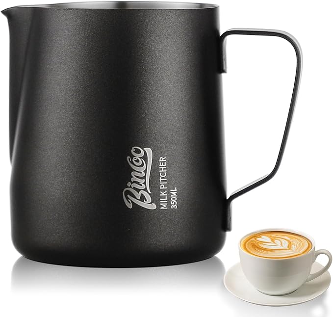 600ML Milk Frothing Pitcher - SUS304 Stainless Steel Latte Art Coffee Jug – Barista-Grade Milk Frother Cup with Precision Spout, Measurement Markings & Ergonomic Handle for Home & Café