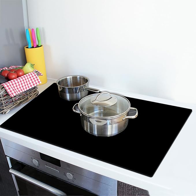 2MM Thick Silicone Countertop Mat, 31.5"x 23.6"(80cmx60cm) Silicone Mats for Kitchen Counter, Nonslip Heat Resistant Mat, Large Kitchen Counter Mats, Waterproof Countertop Protector, Black