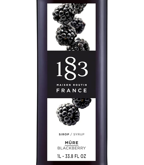 1883 Blackberry Syrup for Drinks, Made in France, 1 Liter Glass Bottle