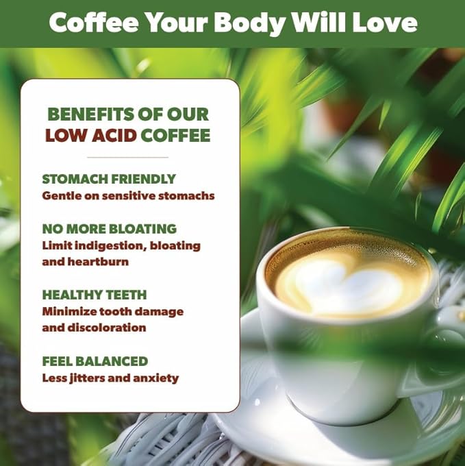 Low Acid Organic Coffee – Whole Bean, Mold-Free & Stomach Friendly by Java Planet, Papua New Guinea Single Origin Coffee, Dark Roast, Smooth Full Flavored, 2x1LB Bag