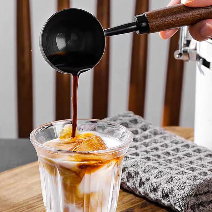 2 PCS Coffee Scoop Vintage Coffee Measuring Spoon Retro Stainless Steel Coffee Spoon Long Wooden Handle Coffee Scoop Kitchen Utensil for Scooping, Measuring & Serving Perfect for Coffee Tea, and More