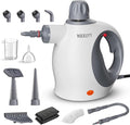 Multi-Surface Handheld Pressurized Steam Cleaner with 13 PCS Accessory ，Portable Steamer for Cleaning, Multipurpose Steam Cleaner for Home/Car/Bathroom/Grease/Upholstery/Floor/Grout and More (White)