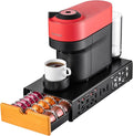 Flagship Coffee Pod Holder for Nespresso Vertuo Pod Organizer Fits All Vetuo Pods Black Metal With Wood Handle