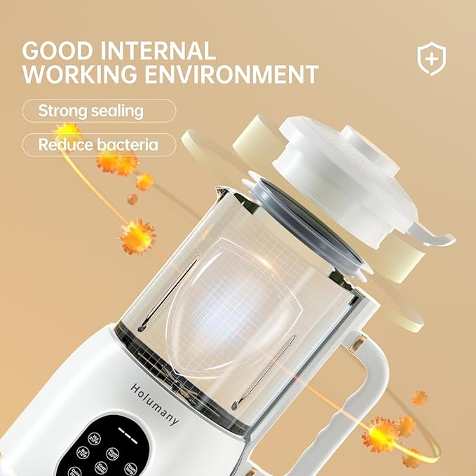35oz Nut Milk Maker Machine - 8-in-1 Auto Programs for Almond, Oat, Soy Milk, with 18H Delay Start | 60s Self-Clean | Quiet Operation