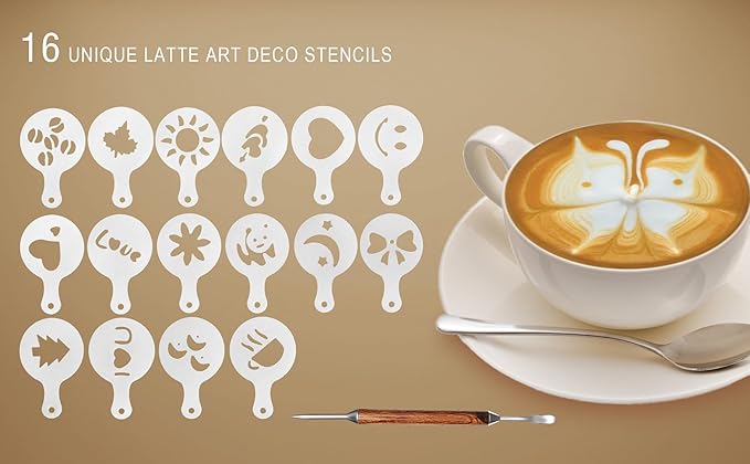 22 PCS 51mm Espresso Accessories Kit, 51mm Spring Loaded Calibrated Espresso Coffee Tamper Set with Tamper Mat, WDT Tool, Latte Art Kit, Frothing Pitcher and Towel for Coffee Making (51mm)