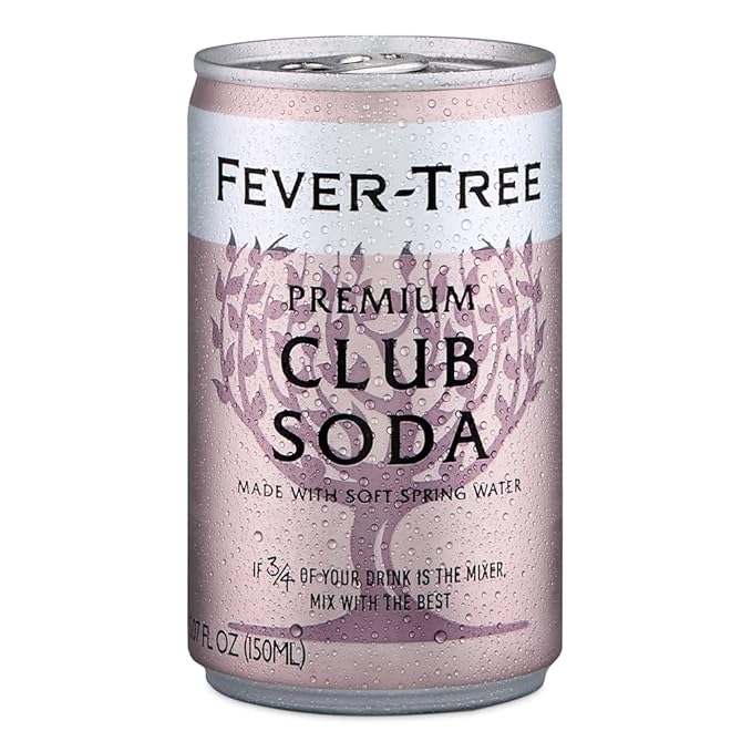 Fever-Tree Premium Club Soda Cans, 24pk/5.07 Fl Oz, No Artificial Sweeteners, Flavorings or Preservatives (Pack of 3)