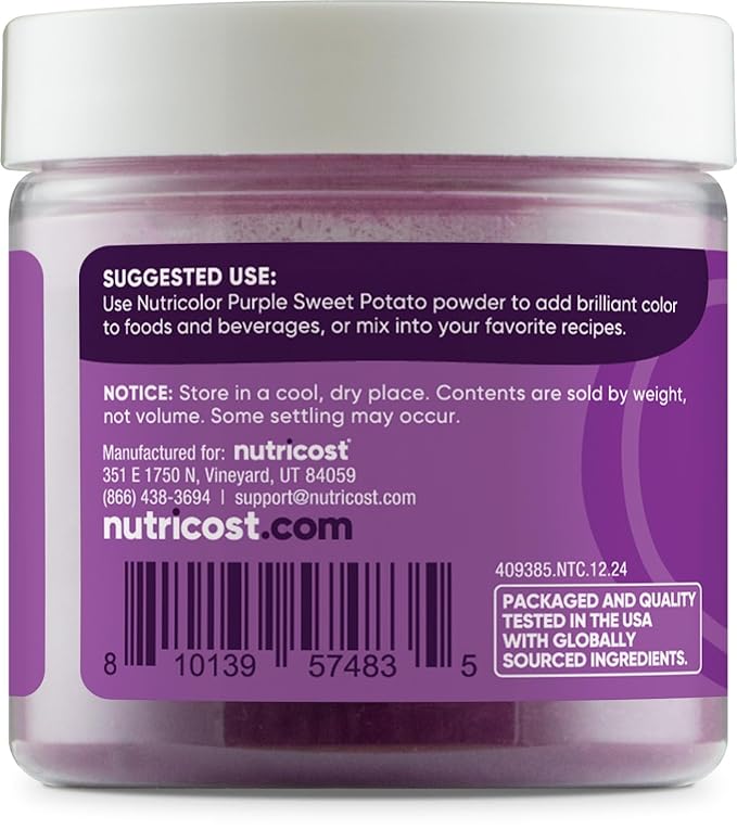 Nutricost Purple Plant Based Food Coloring From Purple Sweet Potato Powder (75 Servings) - Nutricolor Color Alternative For Food & Beverages