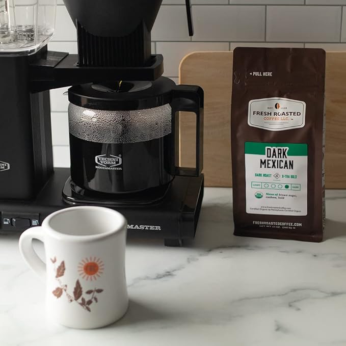Fresh Roasted Coffee, Organic Dark Mexican | Mold & Myco 3rd Party Tested, USDA Organic, Kosher | Dark Roast 12 oz Whole Bean