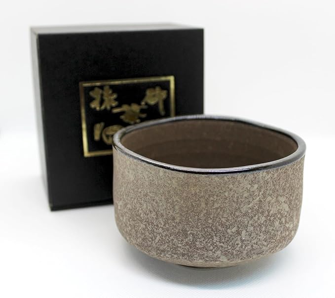 Japanese Traditional Handcrafted Mino Matcha Chawan Tea Bowl Cup Ceremony Tableware Pottery (Kin Kesshou)