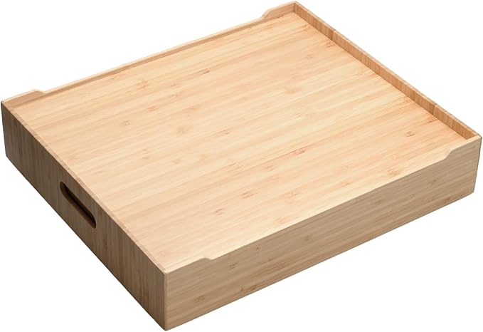 Mobilevision Bamboo Drawer & Large Sliding Tray for K-Cup & Espresso Pod Storage Organize Coffee Maker & countertop appliances for Kitchen & Office Break Rooms