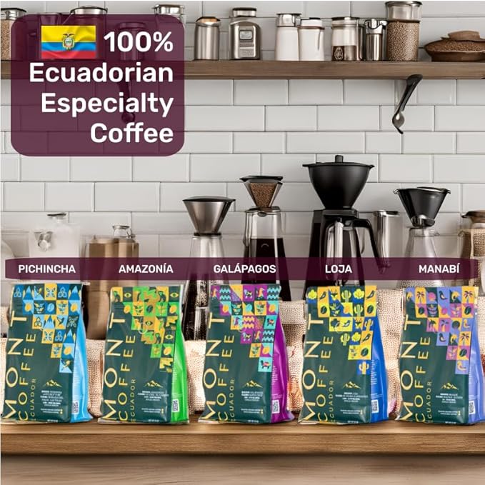 Mont Coffee Ecuador | Pichincha Region | 100% Arabica | Limited Deluxe Coffee | Medium Roast | Premium | Fresh Roast | Sourced Directly from Our Farms | Latitude 0.0'00"