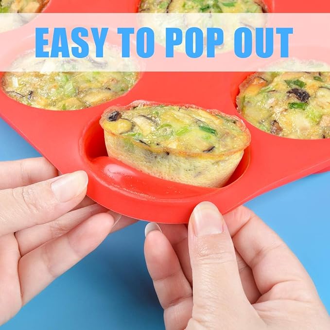 12 Cups Silicone Muffin Pan - Regular Size Cupcake Pan Muffin Tin for Baking Nonstick Food Grade