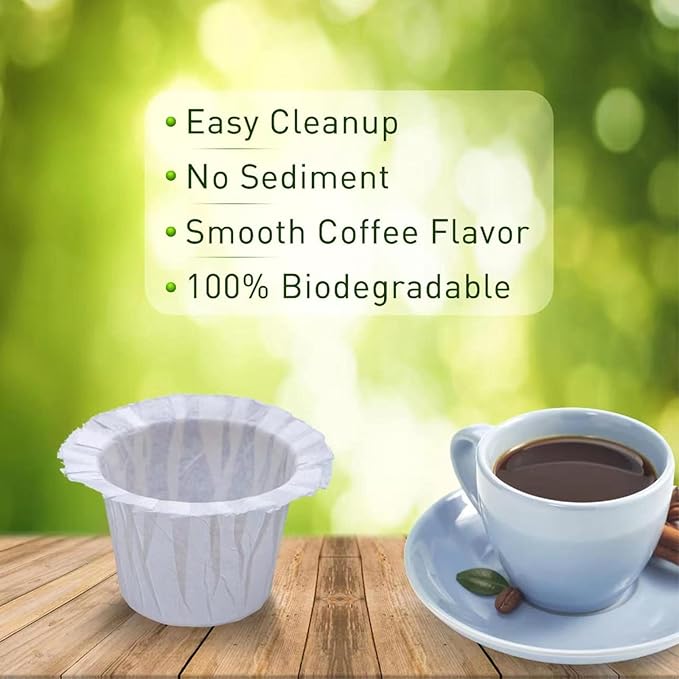 200 Counts Coffee Filter Paper for Keurig Brewers Single Serve 1.0 and 2.0 Fits All Brands Reusable K Cups (One kcup included))