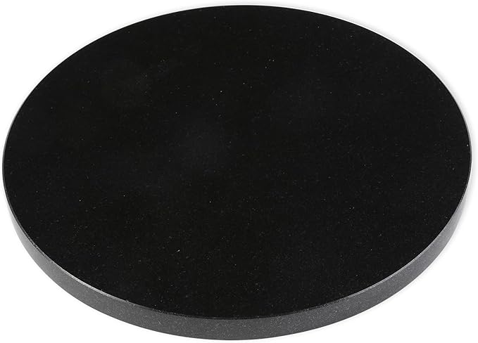 Koville African Natural Marble Cutting Board for Kitchen, 11inch Round Hand Crafted Marble Slab for Cheese, Charcuterie, Pastry Board - Wedding Gift, House Warming Gift(Zimbabwe Black)