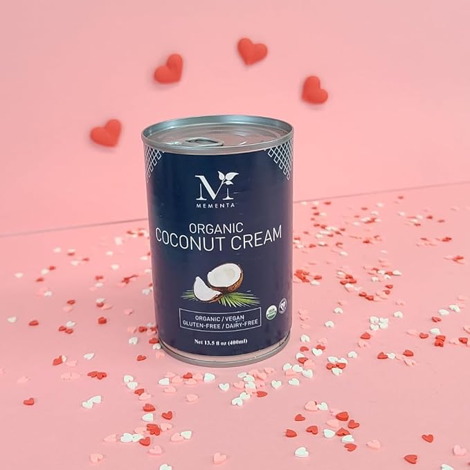 Mementa Inc Organic Coconut Cream 400 ml Can (Pack of 3) - Vegan, Dairy Alternative, Plant-Based | Coconut Milk, Condensed Milk Substitute | Certified Organic, Premium Quality