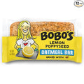 Bobo's Oatmeal Bars, Lemon Poppyseed, Gluten Free Vegan Whole Grain Oat Bars, Pack of 12