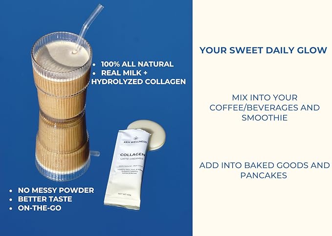 All-Natural Liquid Collagen Coffee Creamer – Premium Bovine & Marine Peptides (Types I, II, III) for Hair, Skin, Nails, Bones & Joints – Hydrolyzed, Single-Serve, 12-Pack – Boost Health & Beauty Naturally