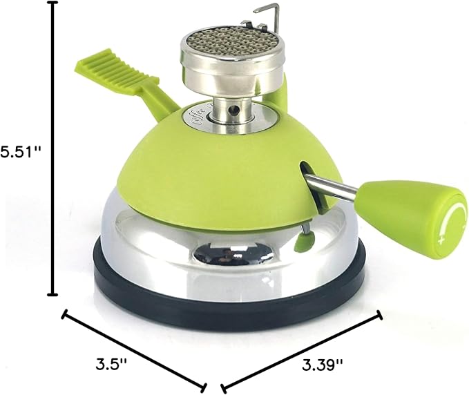 BLUEFIRE Butane Mini Burner for Tabletop Coffee Siphon Syphon/w Furnace Stand and Assembly Rack Ceramic Windproof Torch Head Portable Cooking Stove Espresso Maker Chafing Soup Tureens Fondue