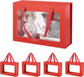 5 Pack Gift Boxes with Windows, Clear Magnetic Gift Boxes for Presents, Bridesmaid Proposal Boxes (11x8x3.2 Inches)