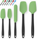 Coukre Silicone Spatula Set of 5,High Temperature Resistant, Food Grade Silicone, Dishwasher Safe, for Baking, Cooking (5, Grass Green)