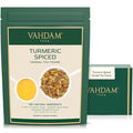 VAHDAM, Turmeric Spice Herbal Tea (50+ Cups, 3.5 oz) Caffeine Free, Non GMO, Gluten Free | 100% Pure Herbal Tisane - Savory & Spicy | Whole Loose-Leaf, Vacuum Sealed for Freshness